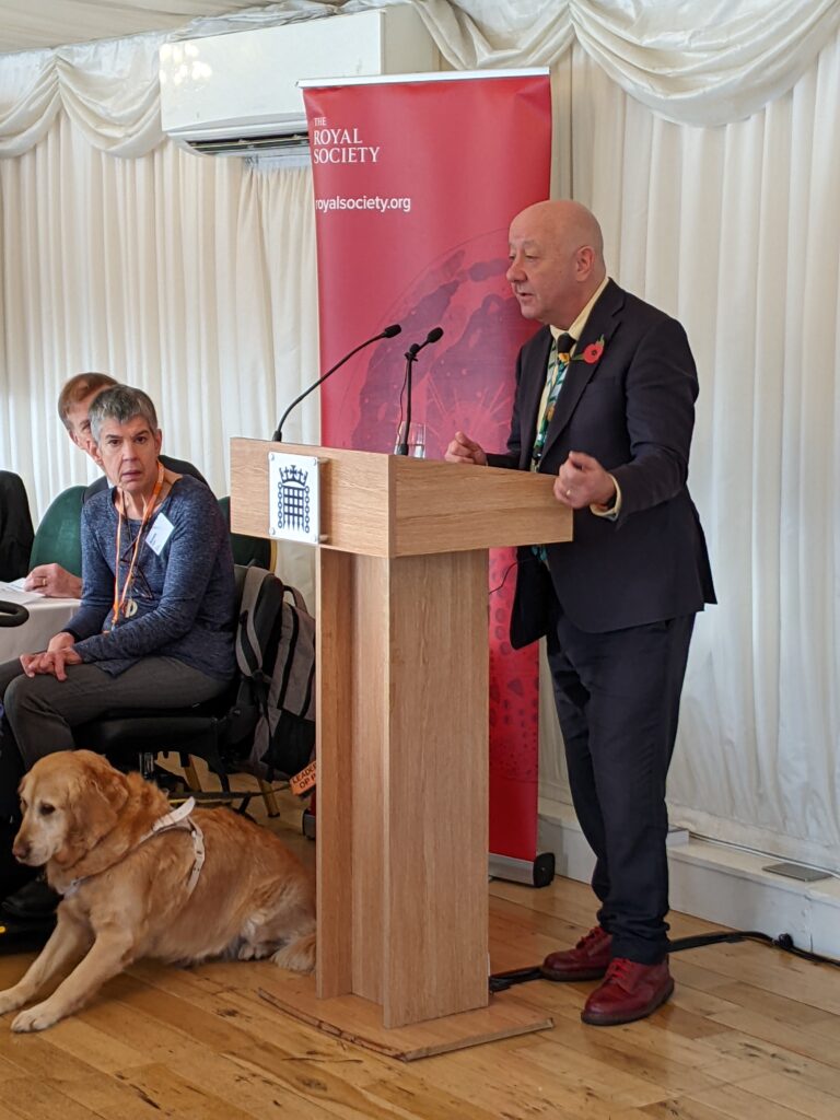 Steve Darling speaking at the Disability Technology reception hosted by The Royal Society, Policy Connect and Steve Darling MP